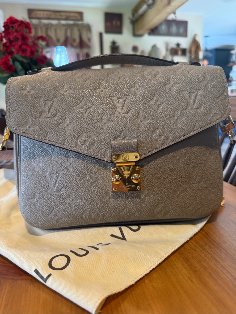 Louis Vuitton Turtle Dove Monogram Empreinte Leather Top-Handle Crossbody